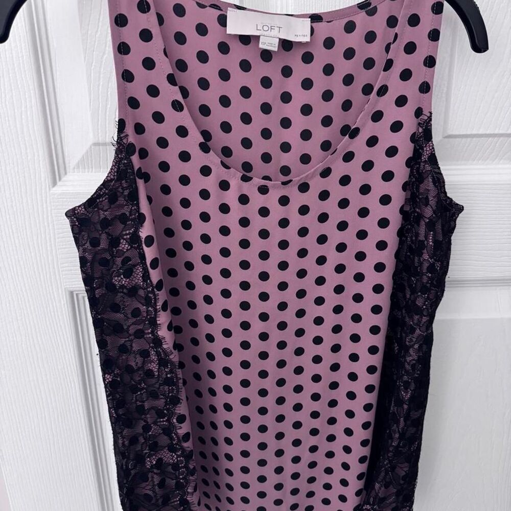 Loft Women's Purple and Black Blouse